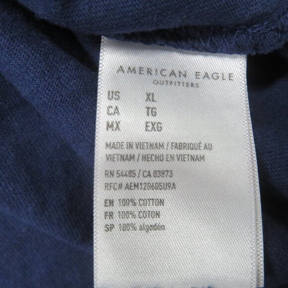 American Eagle T-Shirt Mens XL Blue Graphic Tee Short Sleeve Cotton Standard - Picture 5 of 5